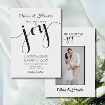 Wedding, Modern, Typography, Script, Invitation