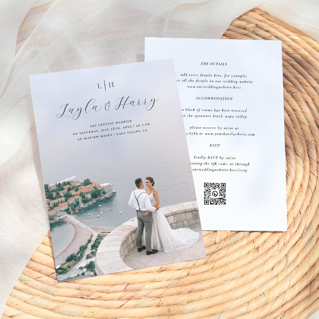 Wedding Monogram | All In One QR Code Photo Invitation (Creator Uploaded)