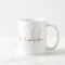 Wedding Monogram B & Names Pink White Favour Mug
