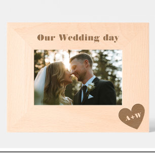 Wedding Monogram Custom Wood Picture Frames