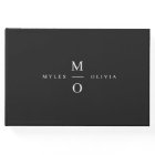 Wedding Monogram Elegant Minimal Stylish Black