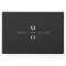 Wedding Monogram Elegant Minimal Stylish Black