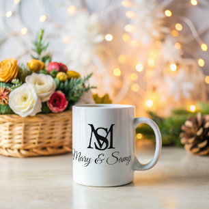 Wedding Monogram Elegant Simple chic Coffee Mug