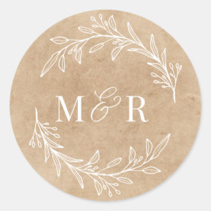 Wedding Monogram Envelope Stickers Wedding