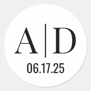 Wedding Monogram Envelope Stickers Wedding