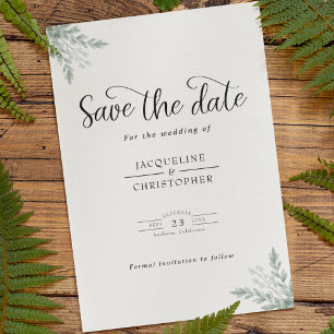 Wedding Monogram Eucalyptus Save The Date