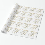 Wedding Monogram H Gift Wrapping paper<br><div class="desc">Wedding Monogram or Anniversary Gift Wrapping paper.</div>