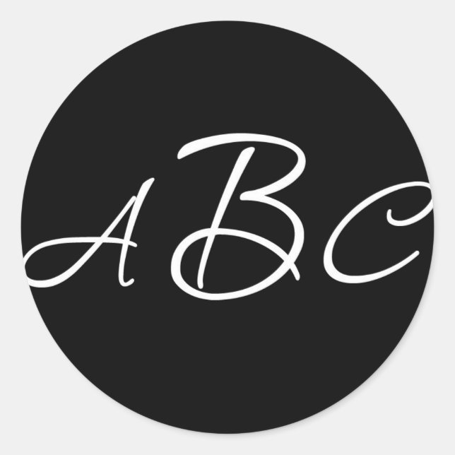 Wedding Monogram Initials Sticker (Front)