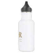 Wedding Monogram Minimalist Simple Gold and White 532 Ml Water Bottle (Right)