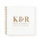 Wedding Monogram Minimalist Simple Gold and White