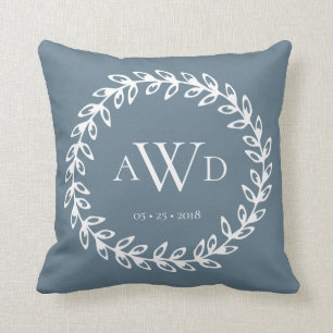 Wedding Monogram⎢ Personalised Throw Pillow
