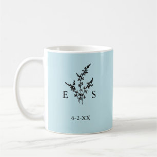 Wedding Monogram Plant Date Coffee Mug
