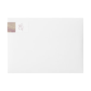 Wedding Monogram Return Address Wrap Around Label