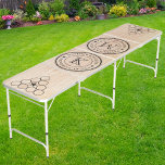 Wedding Monogram Star White Ash Wood Beer Pong Table<br><div class="desc">The Wedding Monogram Star White Ash Wood Beer Pong Table adds a touch of rustic charm to any wedding celebration. Featuring a delicate white ash wood finish and an elegant monogram star design, this table serves as both a playful activity and a chic statement piece. It effortlessly combines fun and...</div>