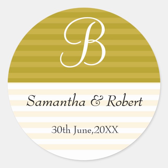 Wedding Monogram Stickers (Front)
