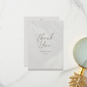 Wedding Monogram Thank You Card