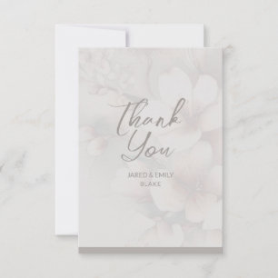 Wedding Monogram Thank You Card