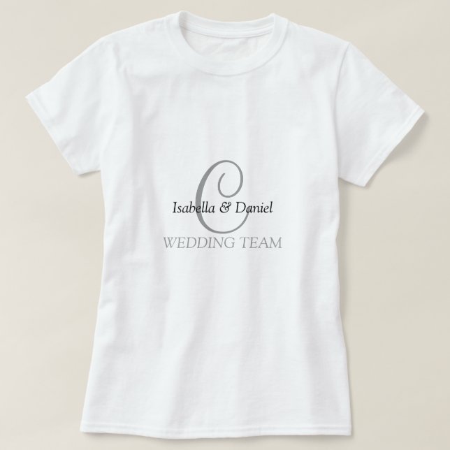 Wedding Monogram Tshirt Gifts (Design Front)