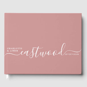Wedding Monogram Wedding Dusty Pink Guest Book