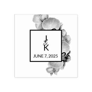 Wedding Monogram Wood Art Stamp