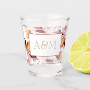 Wedding/Monogrammed Spring Style Modern Floral Shot Glass