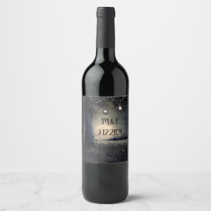 Wedding Moonlit Night Wine Label