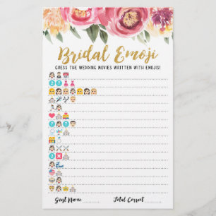 Wedding movies emoji with Answers Bridal shower
