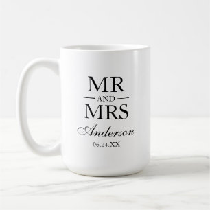 Wedding Mr. and Mrs. Large Coffee Mug