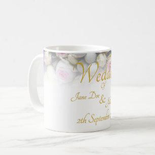 Wedding Mug - Bride with colourful wedding bouquet
