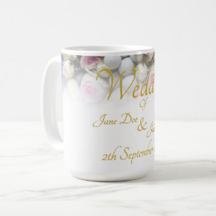 Wedding Mug - Bride with colourful wedding bouquet