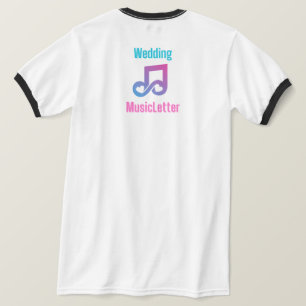 Wedding MusicLetter Men's Black Ringer T-shirt