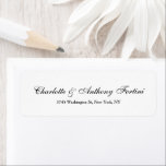 Wedding Name Classical Handwriting Design<br><div class="desc">Represent yourself with this modern,  elegant return address label. This template can be customised to meet all professional occupations.</div>