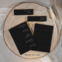 Wedding Name Tags Black & White 3.5 x 1 Name Cards