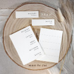 Wedding Name Tags for Menus 3.5 x 1 Slim Cards<br><div class="desc">These modern DIY wedding name tags are designed for easy, elegant customisation. Each 3.5" × 5" card includes multiple name tags that you trim to a final size of 3.5" × 1". Perfect for creating your own black and white minimalist place cards, wedding name cards, or seating cards. Attach them...</div>