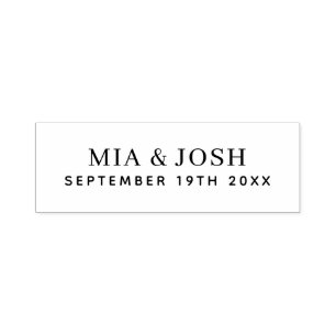 Wedding Names and Date Self-inking Stamp