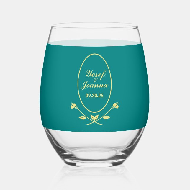 Wedding Names Glass (Front)