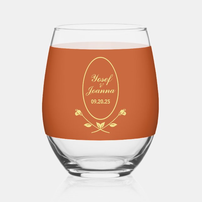 Wedding Names Glass (Front)
