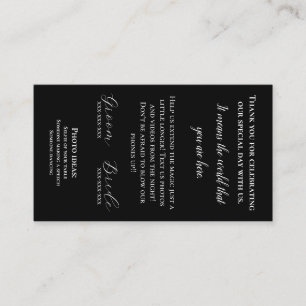 Wedding Napkin Insert Thank You Card 