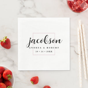 Wedding Napkins with Surname