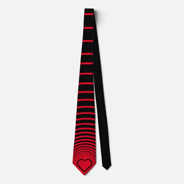 Wedding Neck Tie Red Heart  Love - Your Colours (Front)