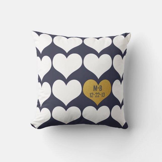 Wedding New Couple Anniversary Gift Pillow (Front)