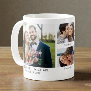 Wedding Newlywed Love Story Timeline Photo Coffee Mug