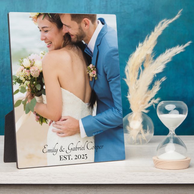 Wedding Newlywed Photo Acrylic  Plaque (Side)