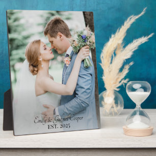 Wedding Newlywed Photo  Plaque