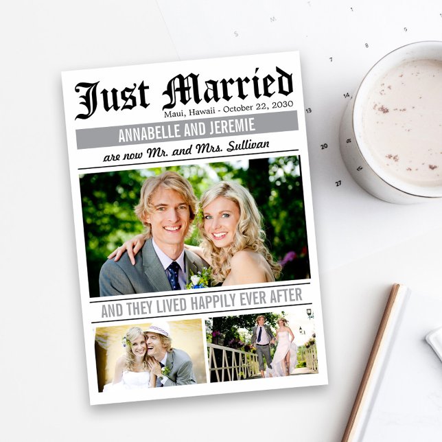 Wedding News Wedding Announcement - White (Creator Uploaded)