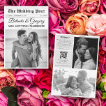 Wedding Newspaper Fun Black & White Photo Wedding  Invitation<br><div class="desc">A fun newspaper style wedding design. This newspaper wedding theme has been designed to mimic a traditional newspaper with customised headlines, text and black and white photos. This newspaper template will automatically change your uploaded photos into black and white, so need to change them. A unique newspaper style wedding design...</div>