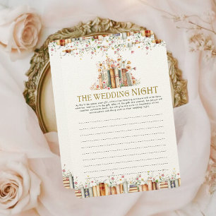 Wedding Night Book-Themed Bridal Shower Game Card