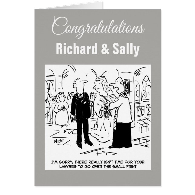 Wedding. No Time to go over the Small Print (Front)