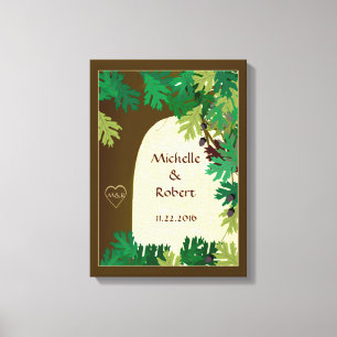 Wedding Oak Tree Custom Wrapped Canvas