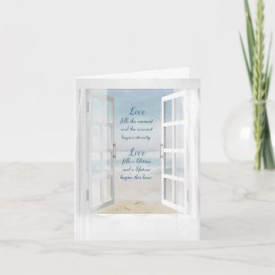 Wedding Ocean Window with starfish Invitation